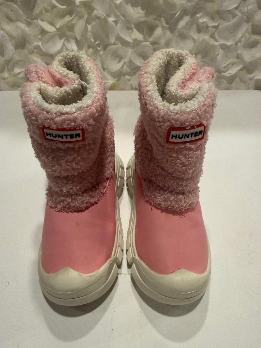 Hunter Pink Sherpa-Lined Rain Boots